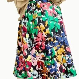 J.Crew Silk Pleated Midi Skirt Size 2